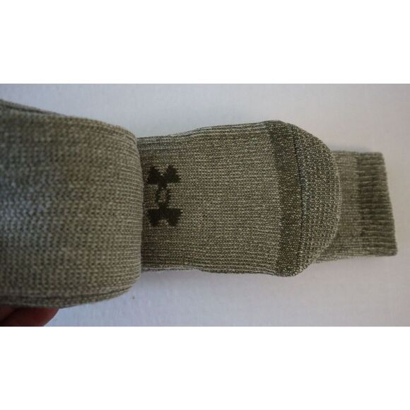 Under Armour Men 4-8 Women 6-9 Khaki Hitch ColdGear Wool Blend Boot Socks-2 Pair - Picture 7 of 7